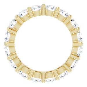 10K Yellow Gold 2 3/8 CTW Natural Diamond Eternity Band Size 4.25