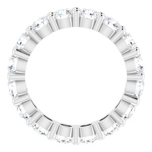10K White Gold 2 3/8 CTW Natural Diamond Eternity Band Size 4.25