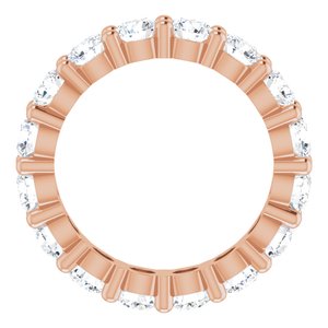 10K Rose Gold 2 3/8 CTW Natural Diamond Eternity Band Size 4.25