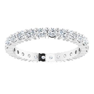 10K White Gold 3/4 CTW Lab-Grown Diamond Eternity Band Size 4.5