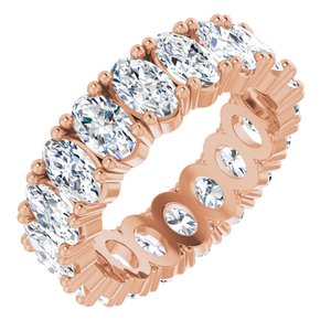 14K Rose Gold 4 1/2 CTW Natural Diamond Eternity Band Size 4.5