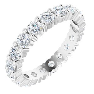 10K White Gold 1 1/3 CTW Natural Diamond Eternity Band Size 4.5