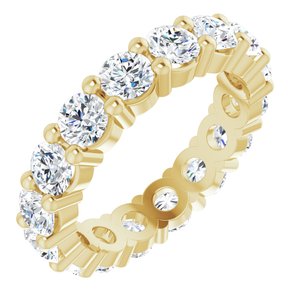 10K Yellow Gold 2 3/8 CTW Natural Diamond Eternity Band Size 4.5