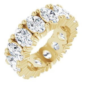 10K Yellow Gold 5 1/5 CTW Natural Diamond Eternity Band Size 4.5