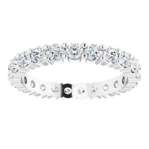 10K White Gold 9/10 CTW Lab-Grown Diamond Eternity Band Size 4.25
