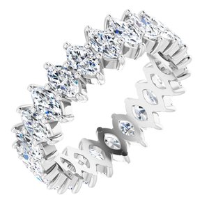 14K White Gold 2 1/8 CTW Natural Diamond Eternity Band Size 4.5
