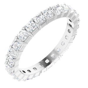 14K White Gold 1 1/3 CTW Lab-Grown Diamond Eternity Band Size 4.5