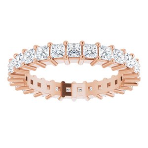10K Rose Gold 1 1/5 CTW Natural Diamond Eternity Band Size 4.25
