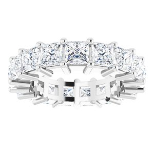 10K White Gold 4 1/4 CTW Natural Diamond Eternity Band Size 4.25