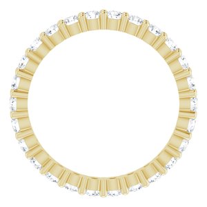 10K Yellow Gold 3/4 CTW Lab-Grown Diamond Eternity Band Size 4.75