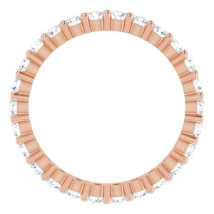 10K Rose Gold 3/4 CTW Lab-Grown Diamond Eternity Band Size 4.75