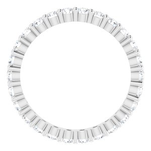 10K White Gold 3/4 CTW Lab-Grown Diamond Eternity Band Size 4.75