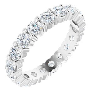 10K White Gold 1 1/3 CTW Lab-Grown Diamond Eternity Band Size 4.25