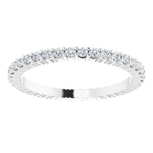10K White Gold 1/3 CTW Lab-Grown Diamond Eternity Band Size 4.5
