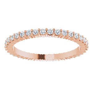 14K Rose Gold 1/3 CTW Lab-Grown Diamond Eternity Band Size 4.5