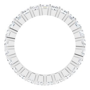 10K White Gold 1 3/4 CTW Natural Diamond Eternity Band Size 4.5