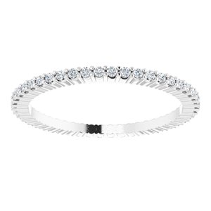 10K White Gold 1/5 CTW Lab-Grown Diamond Eternity Band Size 4.75