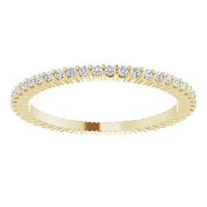 10K Yellow Gold 1/5 CTW Lab-Grown Diamond Eternity Band Size 4.75