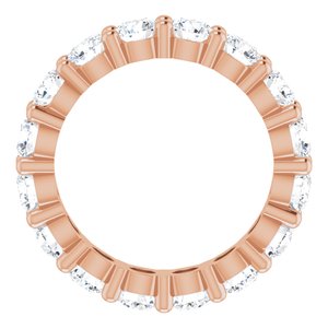 10K Rose Gold 2 3/8 CTW Natural Diamond Eternity Band Size 4.75