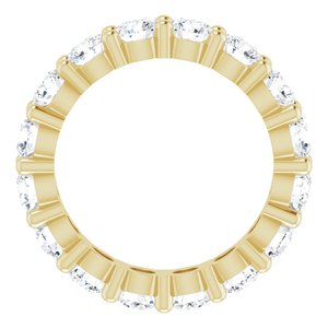 10K Yellow Gold 2 3/8 CTW Natural Diamond Eternity Band Size 4.75