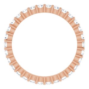 10K Rose Gold 5/8 CTW Lab-Grown Diamond Eternity Band Size 4.5