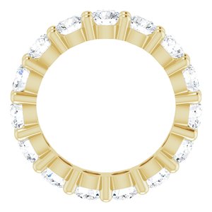 10K Yellow Gold 3 5/8 CTW Natural Diamond Eternity Band Size 4.5