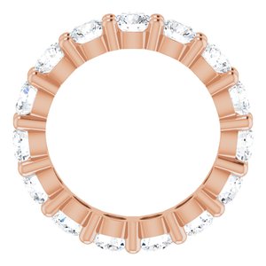 10K Rose Gold 3 5/8 CTW Natural Diamond Eternity Band Size 4.5
