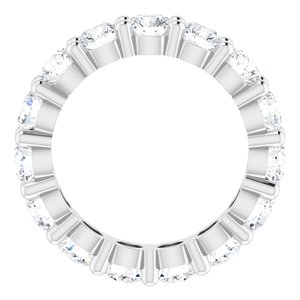 10K White Gold 3 5/8 CTW Natural Diamond Eternity Band Size 4.5