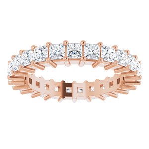 10K Rose Gold 1 3/4 CTW Natural Diamond Eternity Band Size 4.5