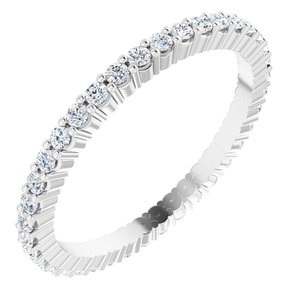 10K White Gold 1/3 CTW Lab-Grown Diamond Eternity Band Size 4.75