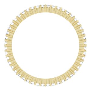 10K Yellow Gold 1/5 CTW Natural Diamond Eternity Band Size 4.75
