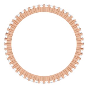 10K Rose Gold 1/5 CTW Natural Diamond Eternity Band Size 4.75
