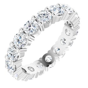 10K White Gold 2 CTW Lab-Grown Diamond Eternity Band Size 4.75