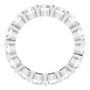 10K White Gold 3 5/8 CTW Natural Diamond Eternity Band Size 4.75