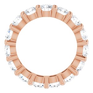 10K Rose Gold 3 5/8 CTW Natural Diamond Eternity Band Size 4.75