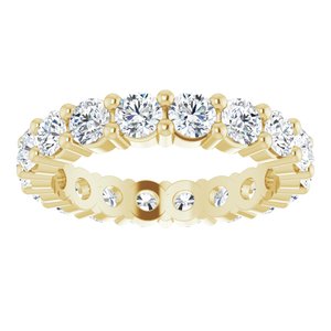 10K Yellow Gold 1 5/8 CTW Natural Diamond Eternity Band Size 4.5
