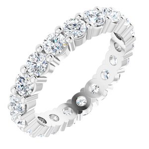 10K White Gold 1 1/3 CTW Lab-Grown Diamond Eternity Band Size 4