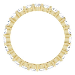 10K Yellow Gold 9/10 CTW Lab-Grown Diamond Eternity Band Size 4.25