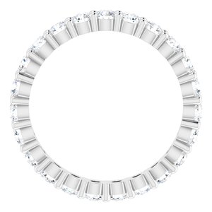 10K White Gold 9/10 CTW Lab-Grown Diamond Eternity Band Size 4.25