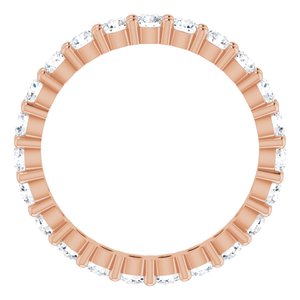 10K Rose Gold 9/10 CTW Lab-Grown Diamond Eternity Band Size 4.25