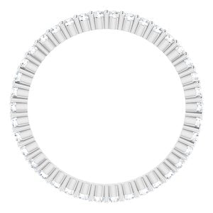 10K White Gold 1/3 CTW Lab-Grown Diamond Eternity Band Size 4.75