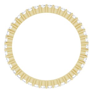10K Yellow Gold 1/3 CTW Natural Diamond Eternity Band Size 4.75