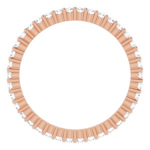 10K Rose Gold 1/3 CTW Lab-Grown Diamond Eternity Band Size 4.75
