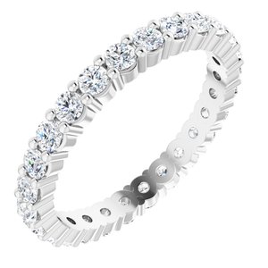 10K White Gold 3/4 CTW Lab-Grown Diamond Eternity Band Size 4.75