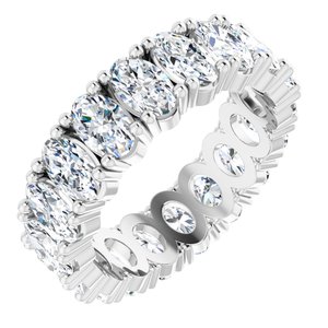 10K White Gold 4 5/8 CTW Natural Diamond Eternity Band Size 4.75