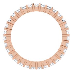 10K Rose Gold 1 CTW Lab-Grown Diamond Eternity Band Size 4.75
