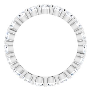 10K White Gold 1 1/3 CTW Natural Diamond Eternity Band Size 4.5