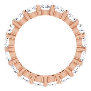 10K Rose Gold 2 CTW Natural Diamond Eternity Band Size 4.5