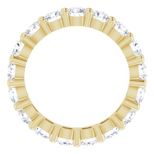 10K Yellow Gold 2 CTW Natural Diamond Eternity Band Size 4.5