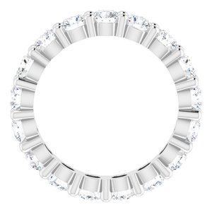14K White Gold 2 CTW Lab-Grown Diamond Eternity Band Size 4.5